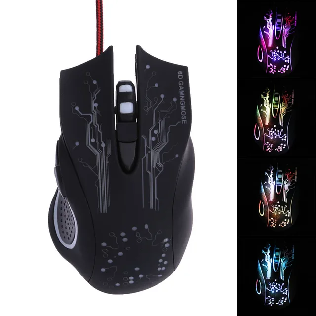 Professional 3200DPI Optical 6D Button Gaming Mouse Gamer LED Light USB Wired Mice for PC Laptop Computer Mouse Professional 3200DPI Optical 6D Button Gaming Mouse Gamer LED Light USB Wired Mice for PC Laptop Computer Mouse