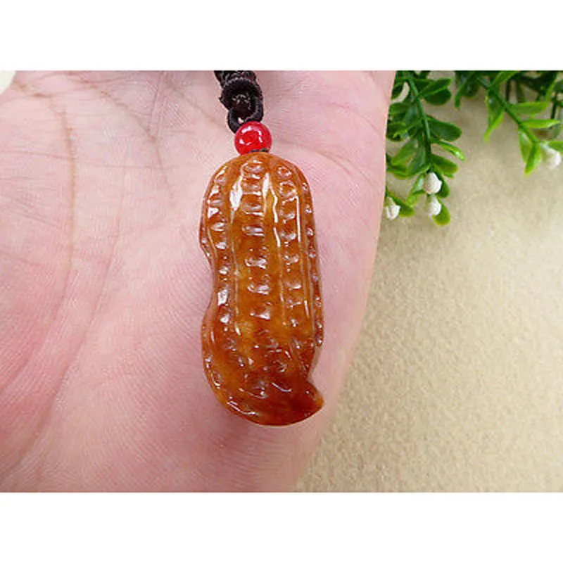 Красивый ледяной класс яркий Ping'an кулон арахис|peanut|pendant |