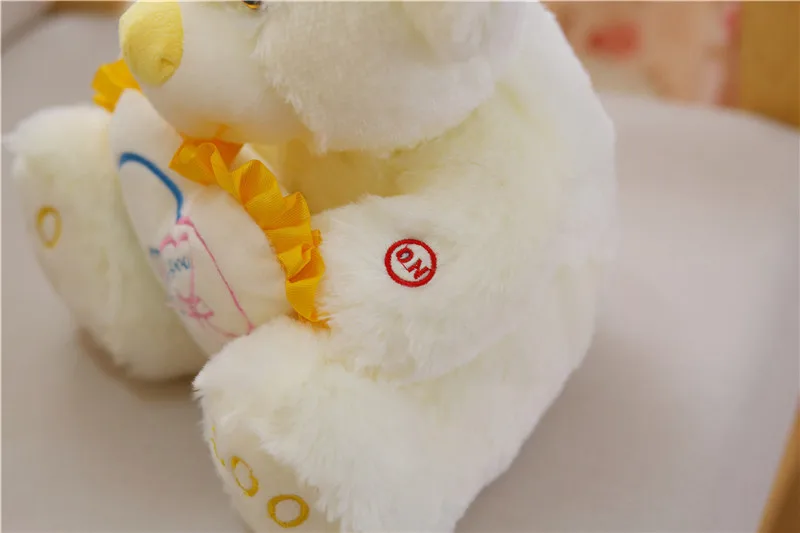 Emissor de Luz Urso de Peluche Abraço de Urso Luminosa de Incandescência Animal de Pelúcia Boneca de Pelúcia Presente para Crianças Diodo Bonito Ouvir Brinquedos Colorido Crianças 12 Diodo emissor de Luz Urso de Peluche