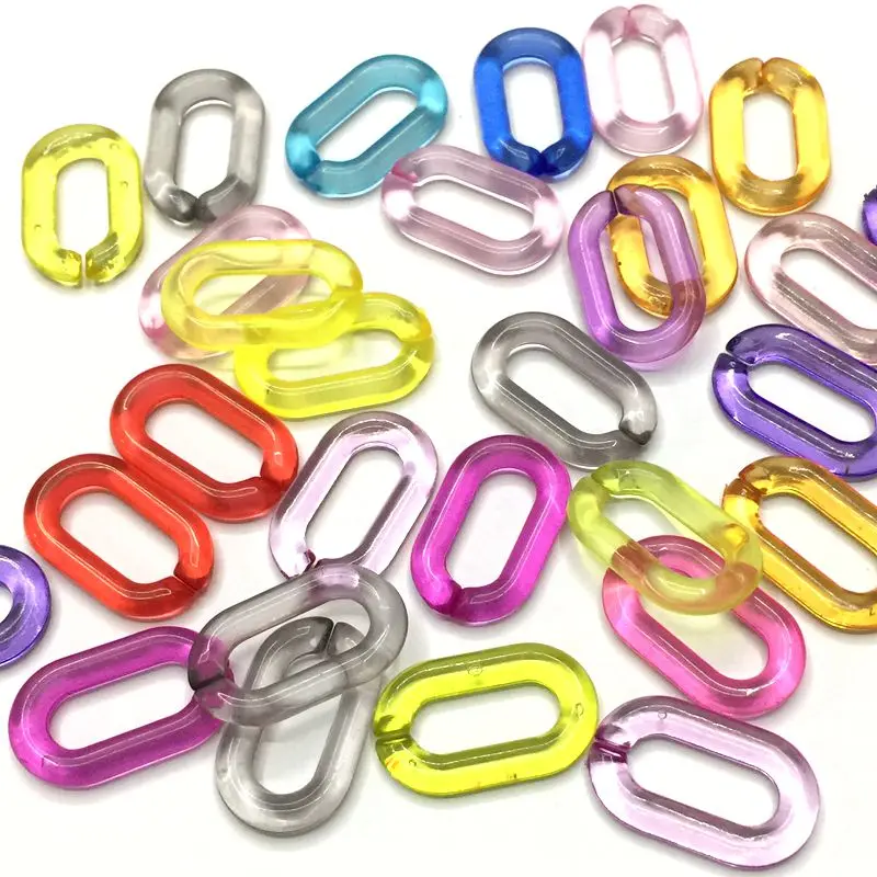 30pcs/lot Acrylic colorful Chain Links DIY Earrings and necklace Charm