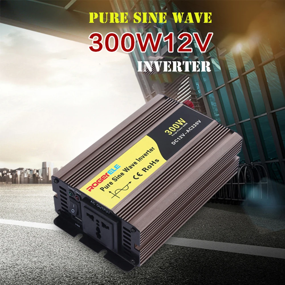 

300W DC12V 24V 48V To AC220V Solar Pure Sine Wave Inverter Peak Power 600w Inverter Vehicle Converter Step Up Converter