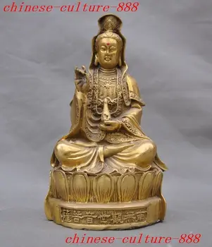 

christmas Tibetan Brass Buddhism Guanyin Goddess Mercy spirit buddha Bodhisattva statue halloween