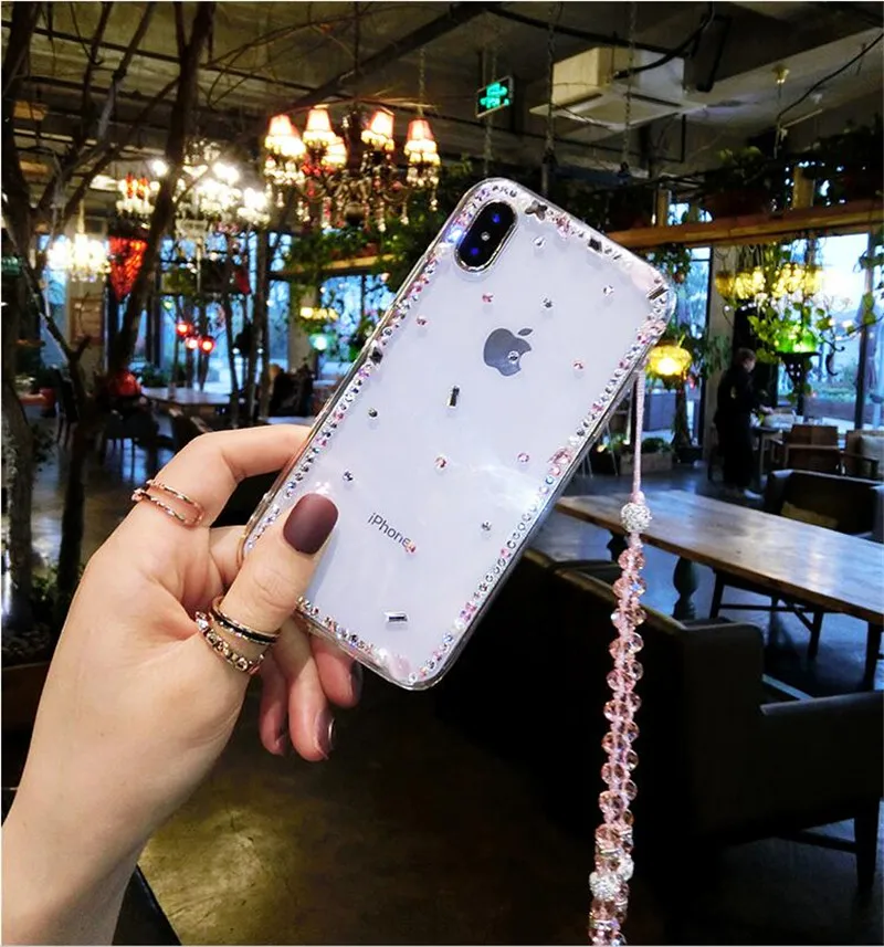 Роскошный блестящий чехол с кристаллами для iPhone 11 Pro Max XS XR X 7 8 Plus 6 6s 5S SE