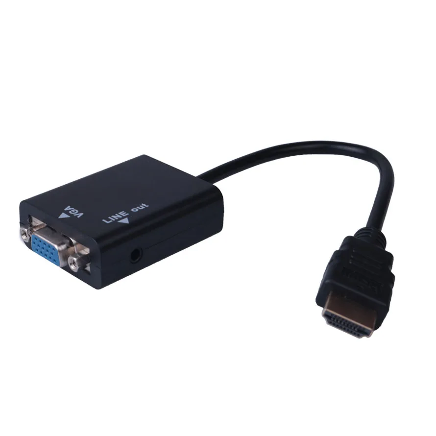 HDMI в VGA адаптер для PS4 мужской в Famale конвертер 1080P VGA в HDMI адаптер с 3,5 разъемом для ТВ-бокса ПК Монитор Проектор