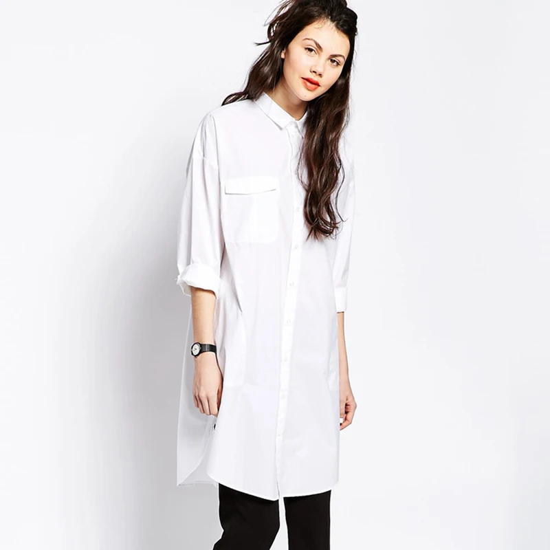 White Blouse Shirt long Sleeve Blouse 