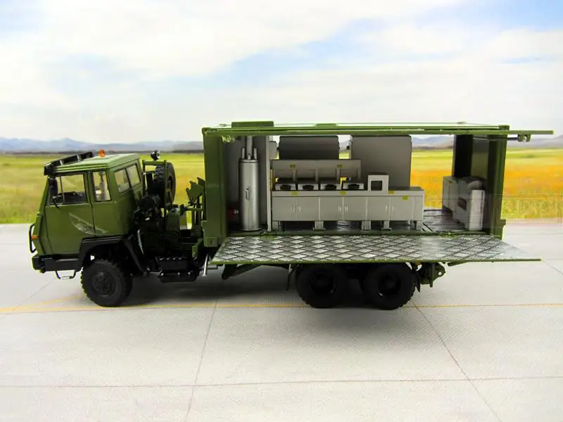 1:43 scale Steyr Cooking Container truck for Chinese army Military Shan Xi Automobile PLA heavy Cooking truck