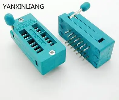 2 шт. IC Тест Универсальный ZIF гнездо 14pin 14 pin dip 54 мм Разъем шаг | Электронные