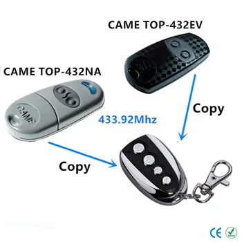 

CAME TOP432NA TOP 432NA 432EV remote control 433.92mhz duplicator CAME TOP432EV gate garage door remote control