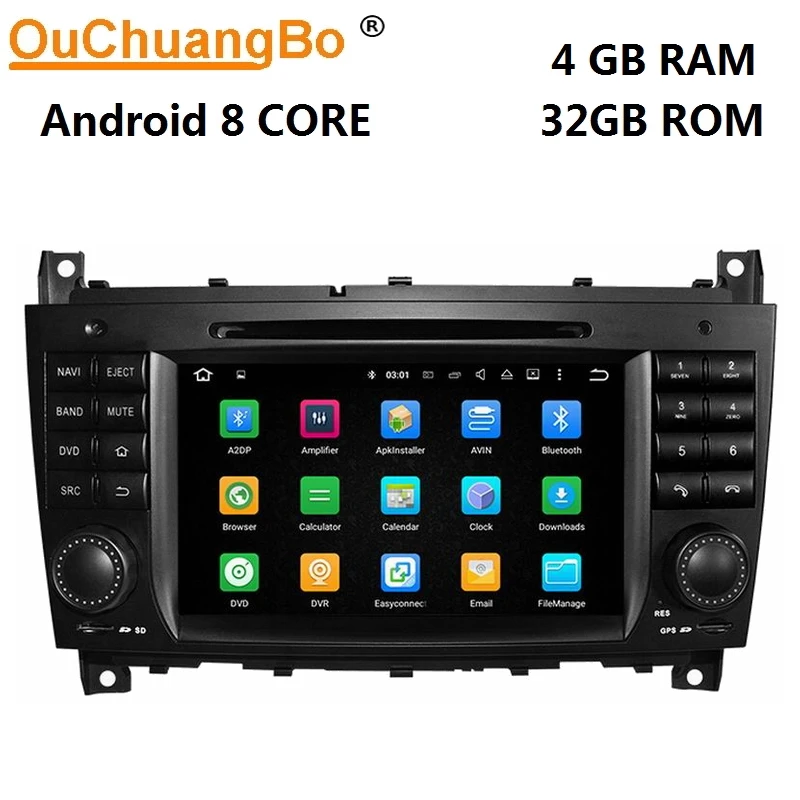 

Ouchuangbo andriod 8.0 car radio gps navigation for Benz W203 CLK W209 with bluetooth 8 core 4GB+32GB