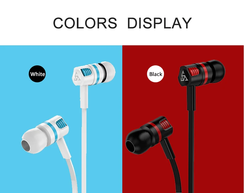 PTM In-ear Earphone Super Bass Stereo Sound Headset Sport Ear phones With Mic for Phones Iphone Samsung Xiaomi Ear Phone 3.5mm