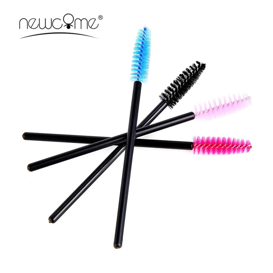

NEWCOME 50pcs/Lot Eye Lashes Brush Disposable Eyelash Extensions Brush Individual Applicators Mascara False Eyelash Brush