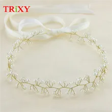 TRiXY H47-G жемчуг бисер свадебные аксессуары для волос Искрящиеся стразы свадебные аксессуары для мечты свадьбы Быстрая