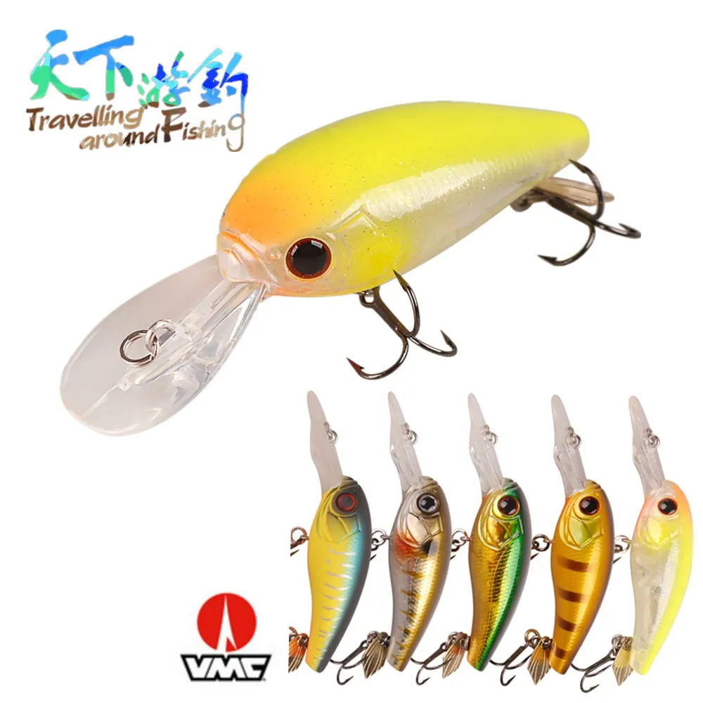 

TAF Crankbait 5.8cm 11g Fishing Lures Floating 2.0m Crank Bait VMC Hook Isca Artificial ABS Plastic Hard Baits for Carp Fishing