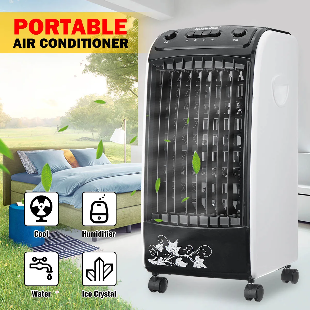 

Portable Air Conditioner Air Cooler Conditioning Fan Humidifier 220V Home Electric Cooler Air Conditioning with 5 Ice Crystal