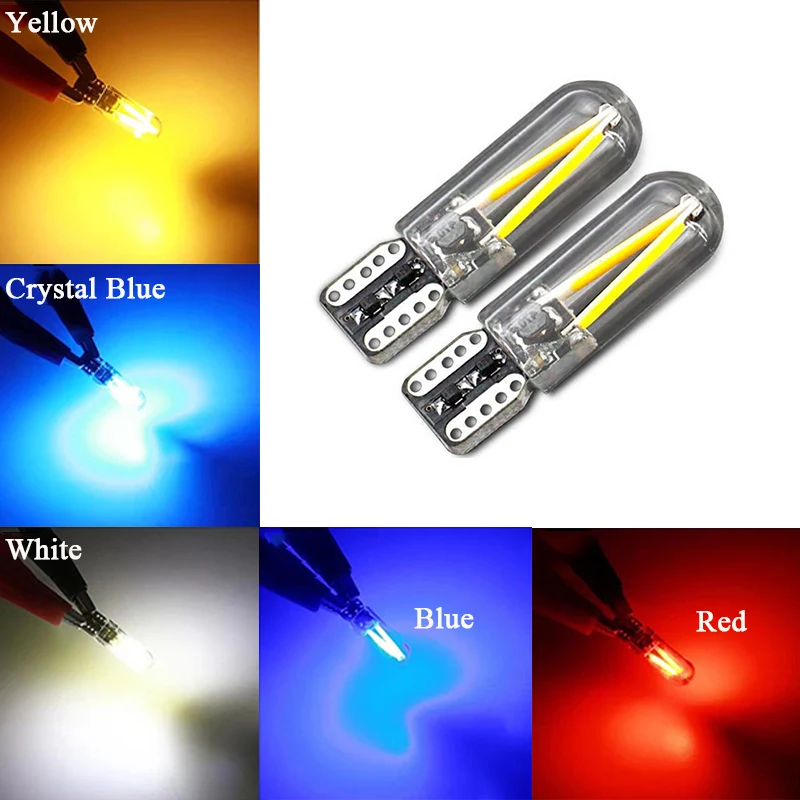 Светодиодная лампа W5W T10 led drl для салона автомобиля SMD 194 168 COB стеклянная