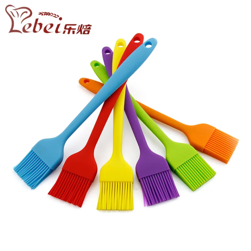 1pc 25.5*4.5cm Randomly Color High Temperature Silicone Barbecue Brush
