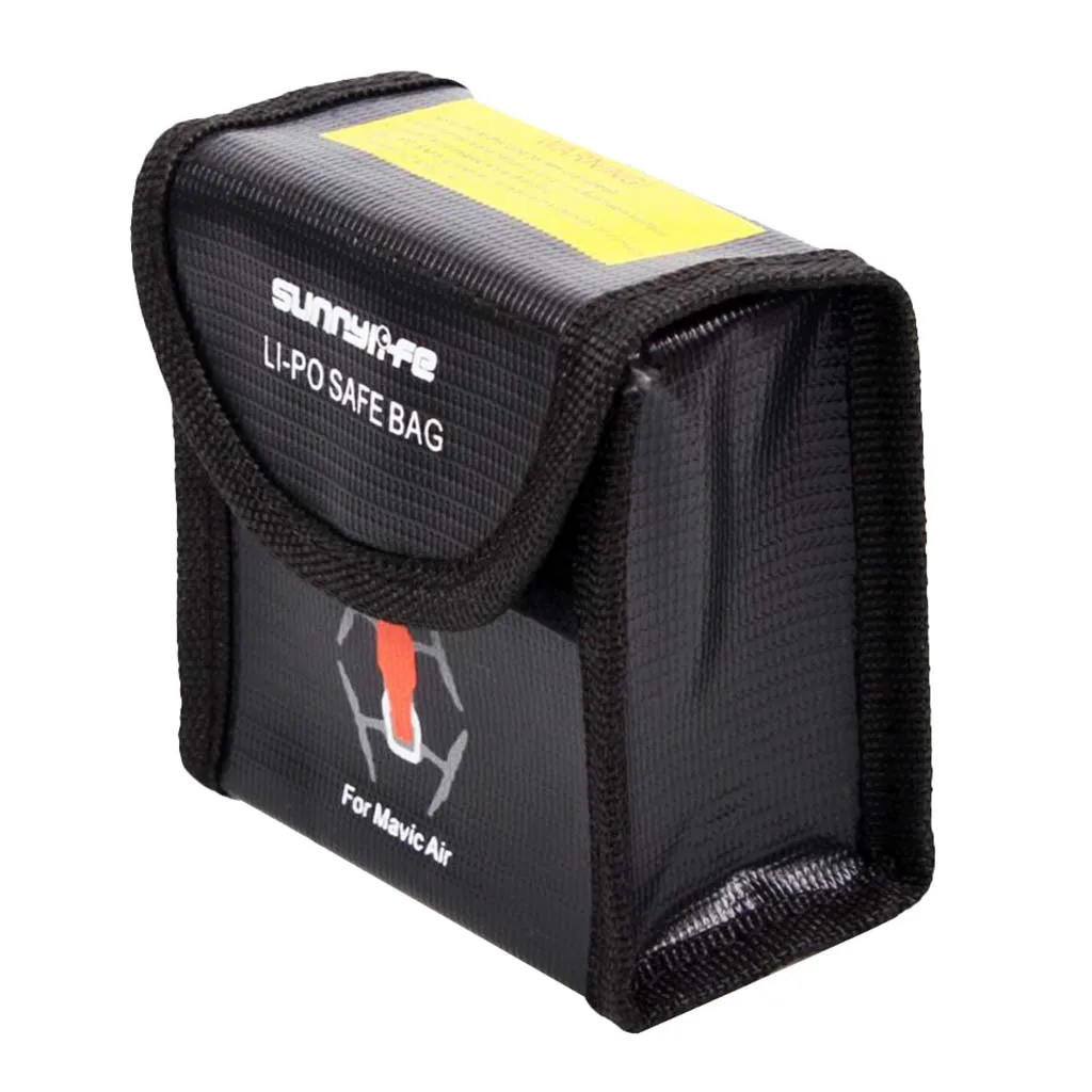  Sunnylife Holding 2Pc Drone Battery LiPo Safe Bag Protective Storage Bag Explosion-proof Bag Case for DJI MAVIC AIR