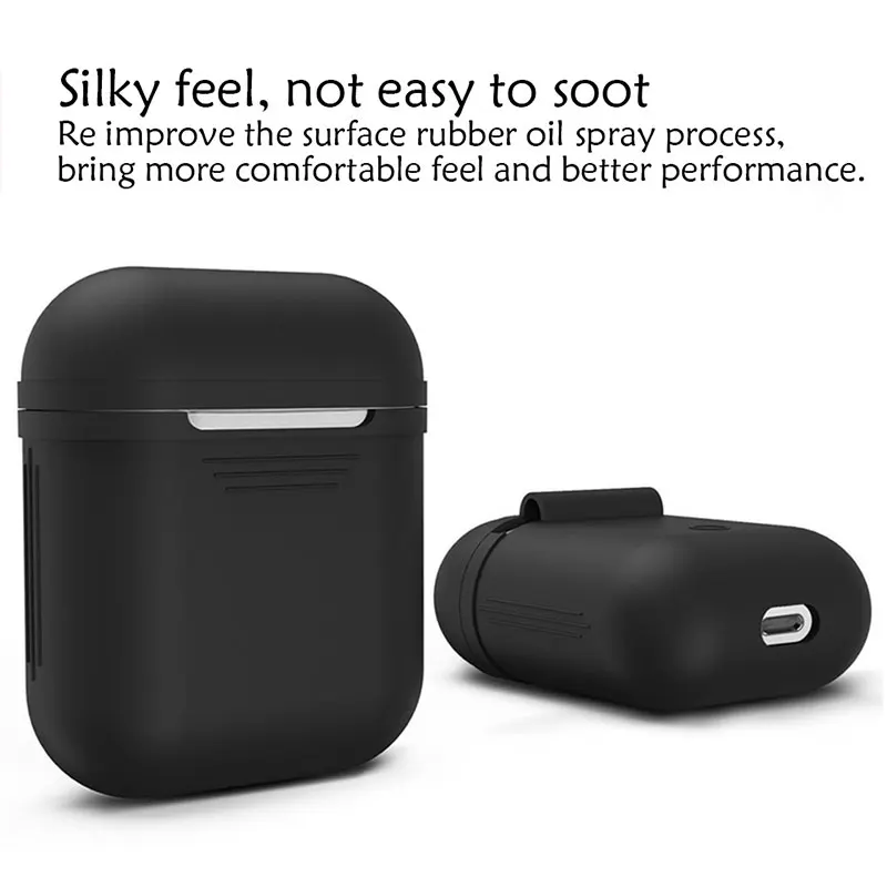 Чехол Airpod силиконовый защитный чехол из ТПУ мягкий милый для Air Pods Apple Bluetooth