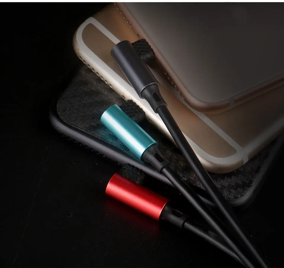 Dual 90-degree Angled Head Type-c USB Data 1m Mobile Phone Play Games Elbow Charging Line Fast Charging 5V 2.5A Copper Header (8)