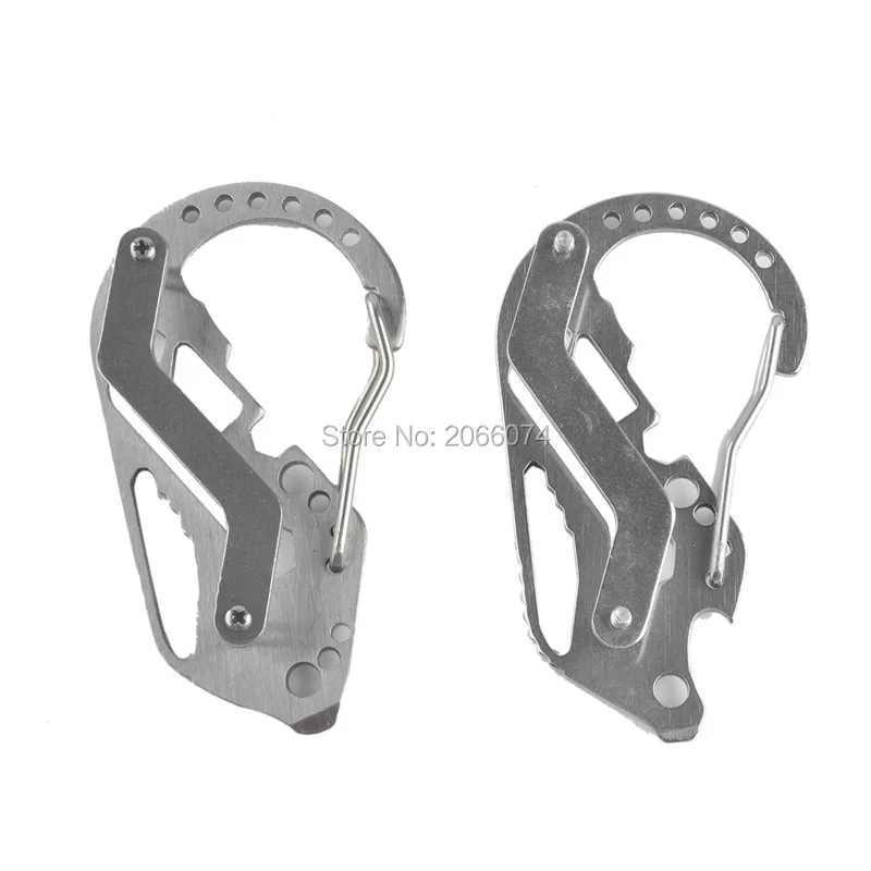 Multifunction Belt Guard Key Holder Organizer Clamp Stainless Steel Carabiner Portable Chain Buckle EDC Tool 100pcs | Спорт и