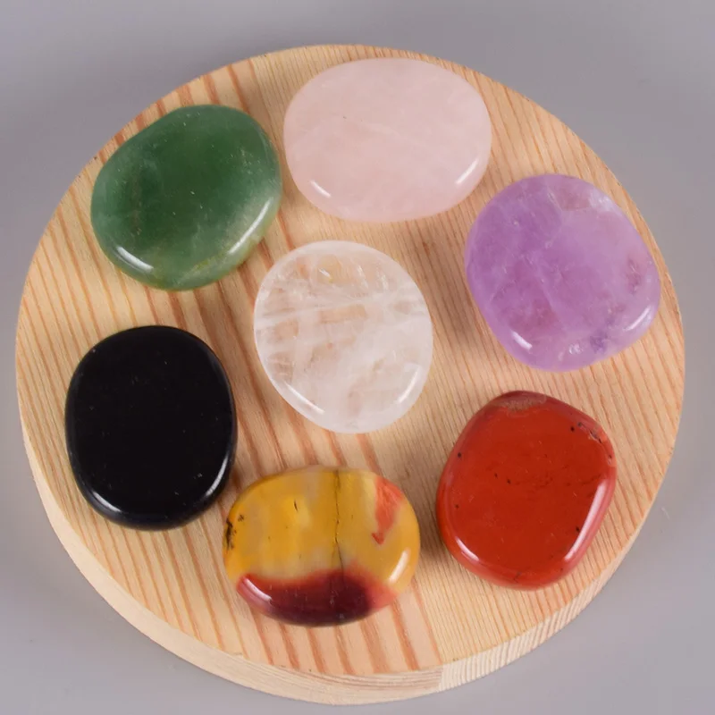 Healing Massage Palm Stone 7 pcs/Set Natural Stone Meditation SPA Reiki Energy Stone Crystal Quartz Tool Beauty Care Healing Massage Palm Stone 7 pcs/Set Natural Stone Meditation SPA Reiki Energy Stone Crystal Quartz Tool Beauty Care