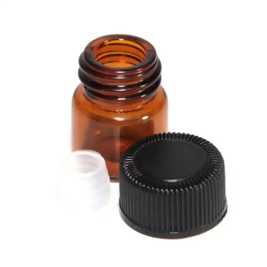 

Amber Essential Oil Bottle 12pc 1 ml Amber Essential Oil Bottle with Orifice Reducer and cap Drop Shipping 2018a2