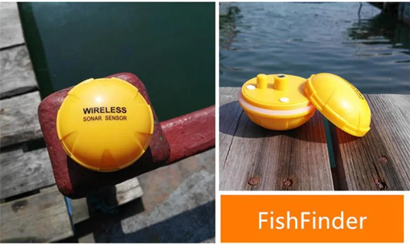  1PC 125kHz Wireless Sonar Fish Finder Sea Lake Fish Detect For Smartphone IOS/Android Bluetooth Son