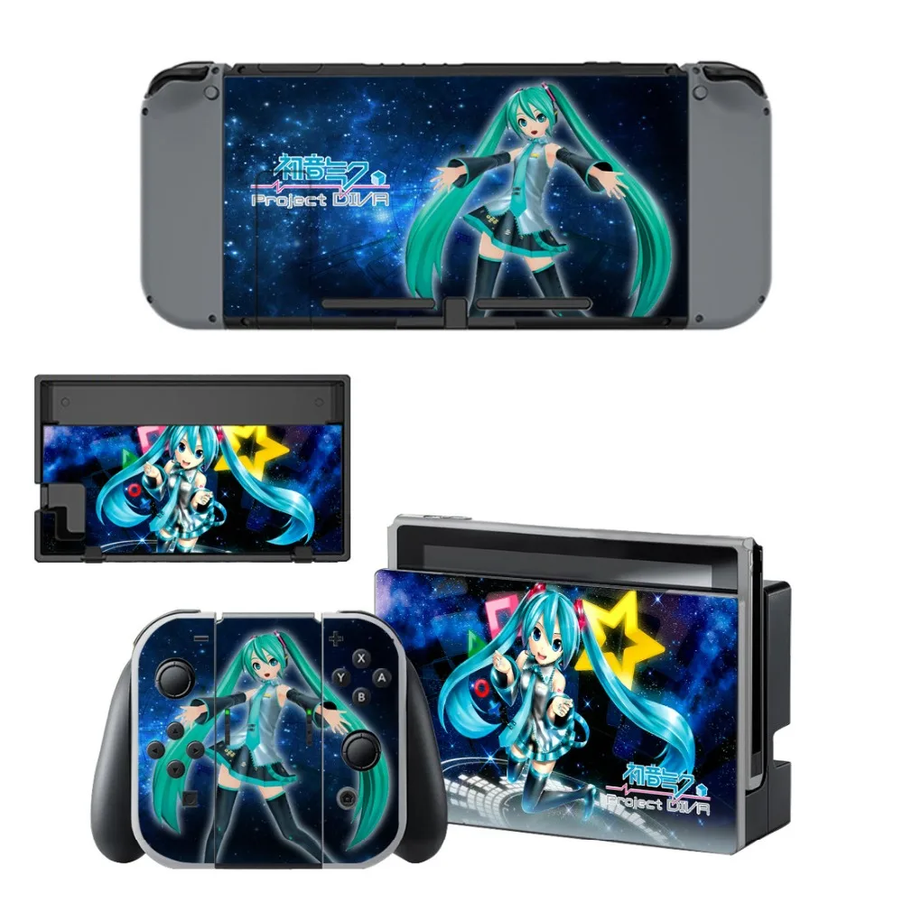 Виниловая наклейка на кожу Hatsune Miku Project Diva крышку для Nintendo консоли переключения и