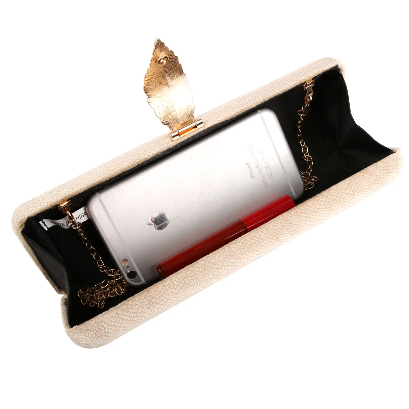 Вечерний Клатч из искусственной замши, Длинный дизайнерский Золотой клатч, сумка из металлических замочек в форме листа, Свадебный Кошелек, Женская Роскошная сумочка, женские сумки ZD1080