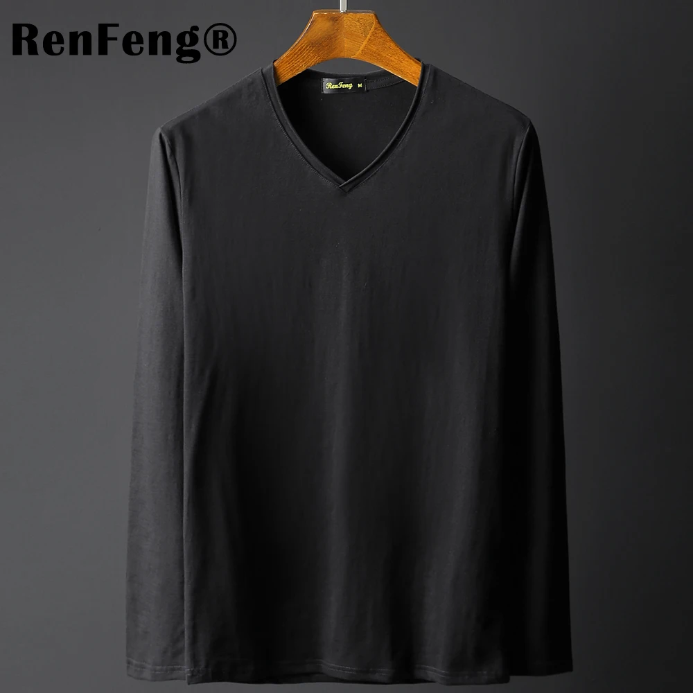 Bamboo Fiber Hot Sale New spring high-elastic cotton Underwear men's long sleeve v neck tight t Undershirts men shirts (7)