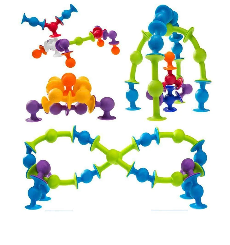 Забавные детские игрушки DIY силиконовые строительные блоки обучающая присоска игрушка сборная присоска строительные кубики, детские игрушки
