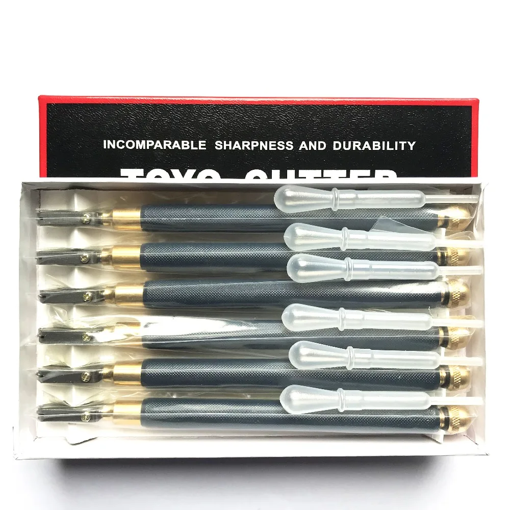 6pcs/pack TC 17 B TOYO Glass Cutter for 3 10mm Straight Glass Cutting