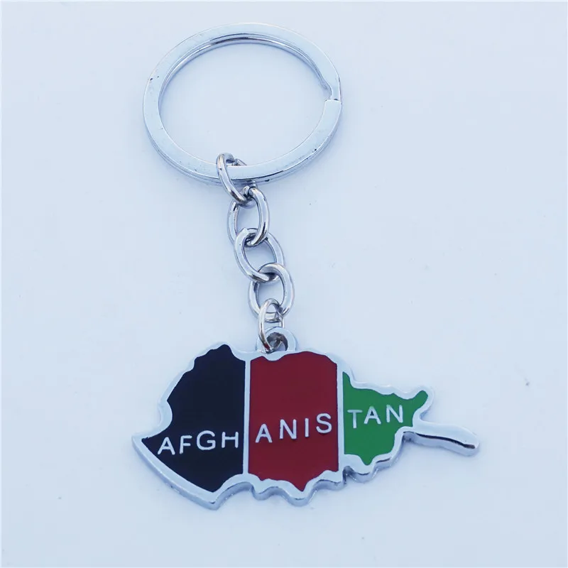 Модные металлические многоцветные эмалированные афгянские карты брелки унисекс ювелирные изделия