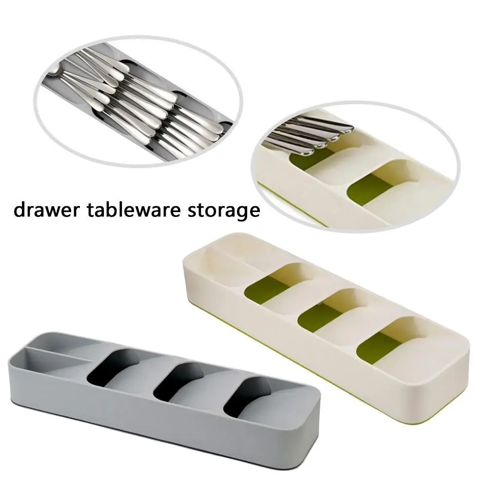 NEW Kitchen Drawer Organizer Tray Spoon Cutlery Separation Finishing Storage Box Cutlery Kitchen Storage Organization 2 Colors