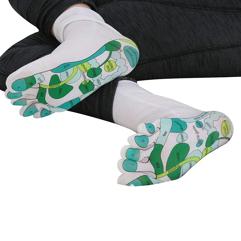 

Reflexology Socks Single Toe Design Far East Healing Principles Sock XRQ88