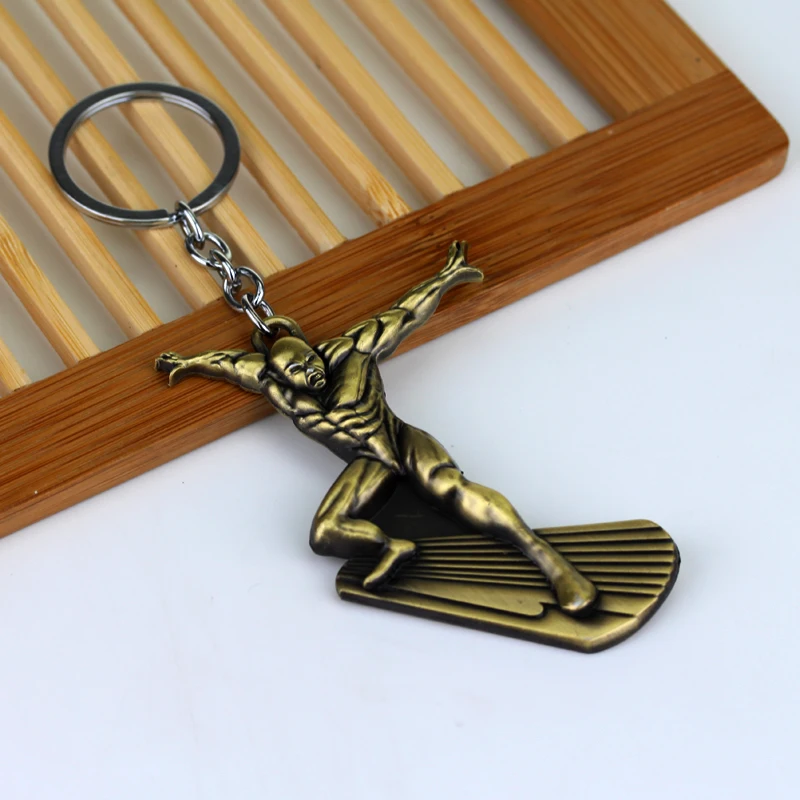 Marvel Comic Fantastic Four Key Chain Silver Surfer Key Rings Chaveiro