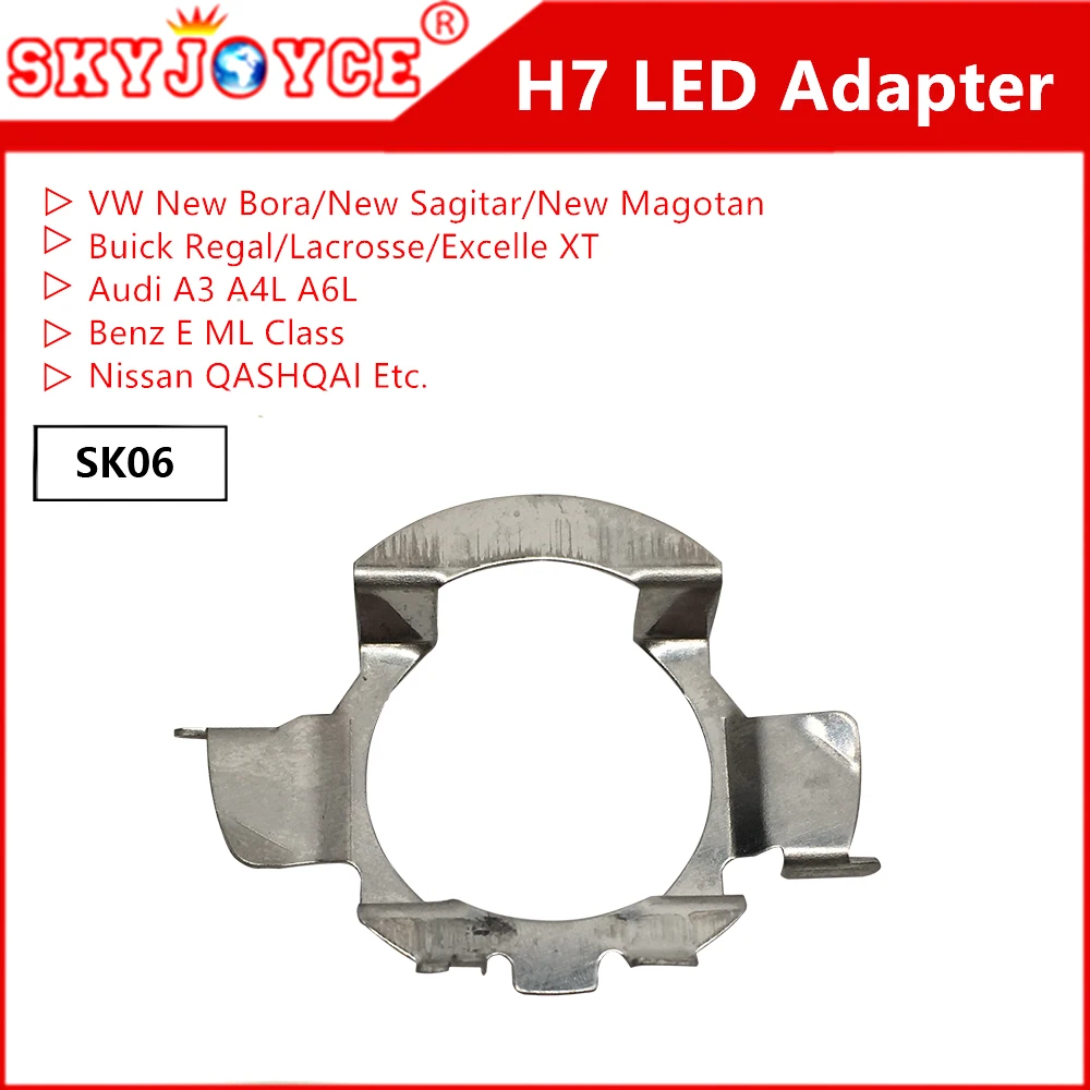SKYJOYCE 10-100PC Adapter Car Led Headlight Auto Led Headlamp Light Bulb H7 Adaptor Holder Base H1 connector led car lamp holder  (8)