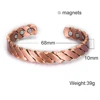 Vinterly Magnetic Pure Copper Bracelets Vintage Twisted Open Cuff Adjustable Bangle Health Energy High Magnet  Jewelry for Women 2