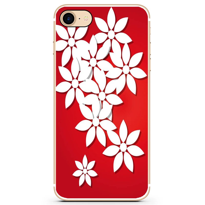 Topnow clear Silicone Cover Daisy flower plant diamond pattern Soft TPU Phone Case for iPhone 6 6S 6Plus 6sPlus 7 Plue |