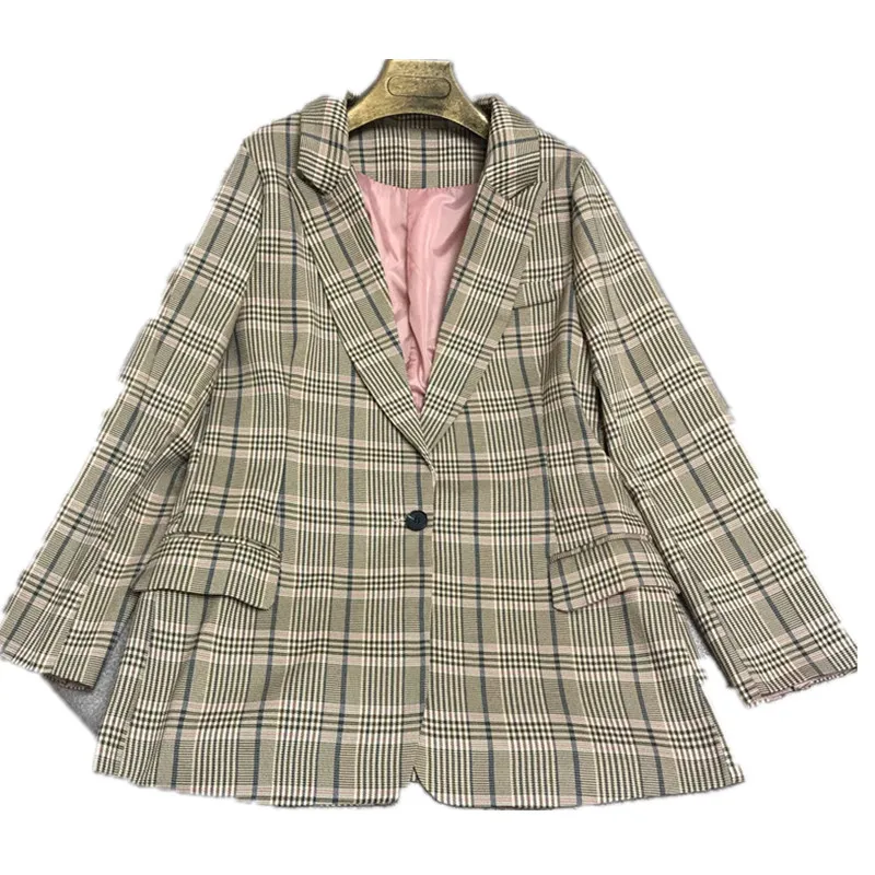 

Blazer Women Rushed Cotton Vadim Blazer Mujer New Spring 2019 Han Edition Easy To Restore Ancient Ways With Plaid Coat Jacket