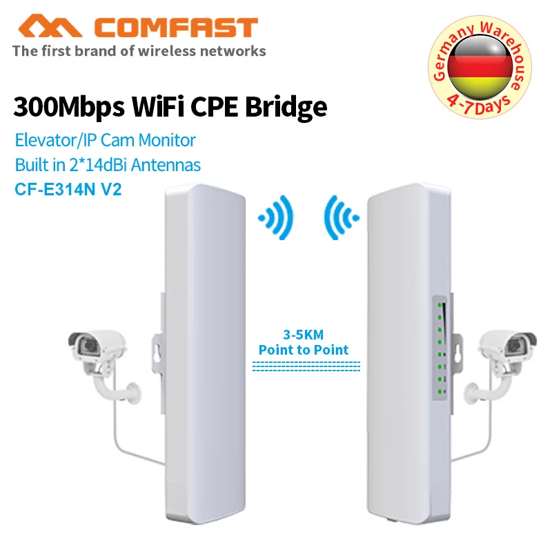 

1-3KM long Range 300Mbps Weatherproof IP camera CPE COMFAST Outdoor wi-fi Access Point Wireless Bridge repeater router antenna