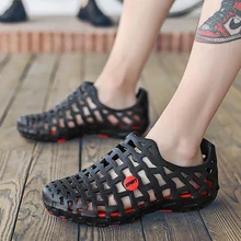 BVNOBET Для мужчин Для женщин выдалбливают пляжная обувь Новые Модные женские Балетки без шнуровки летние сандалии нескользящая подошва, Дачная обувь клакеты Femme Chaussure