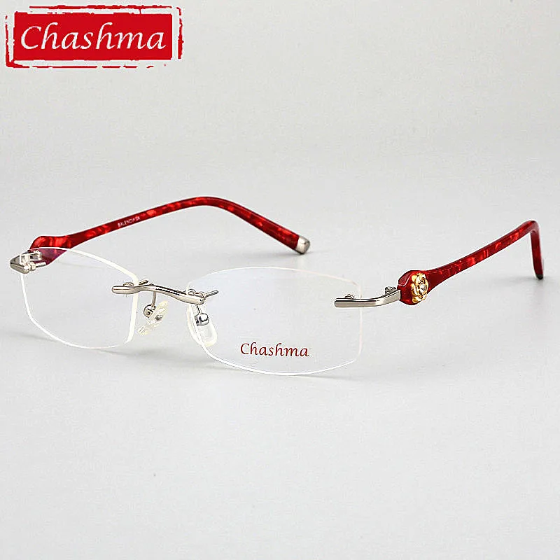 Брендовые дизайнерские ультралегкие очки Chashma женские без оправы по рецепту