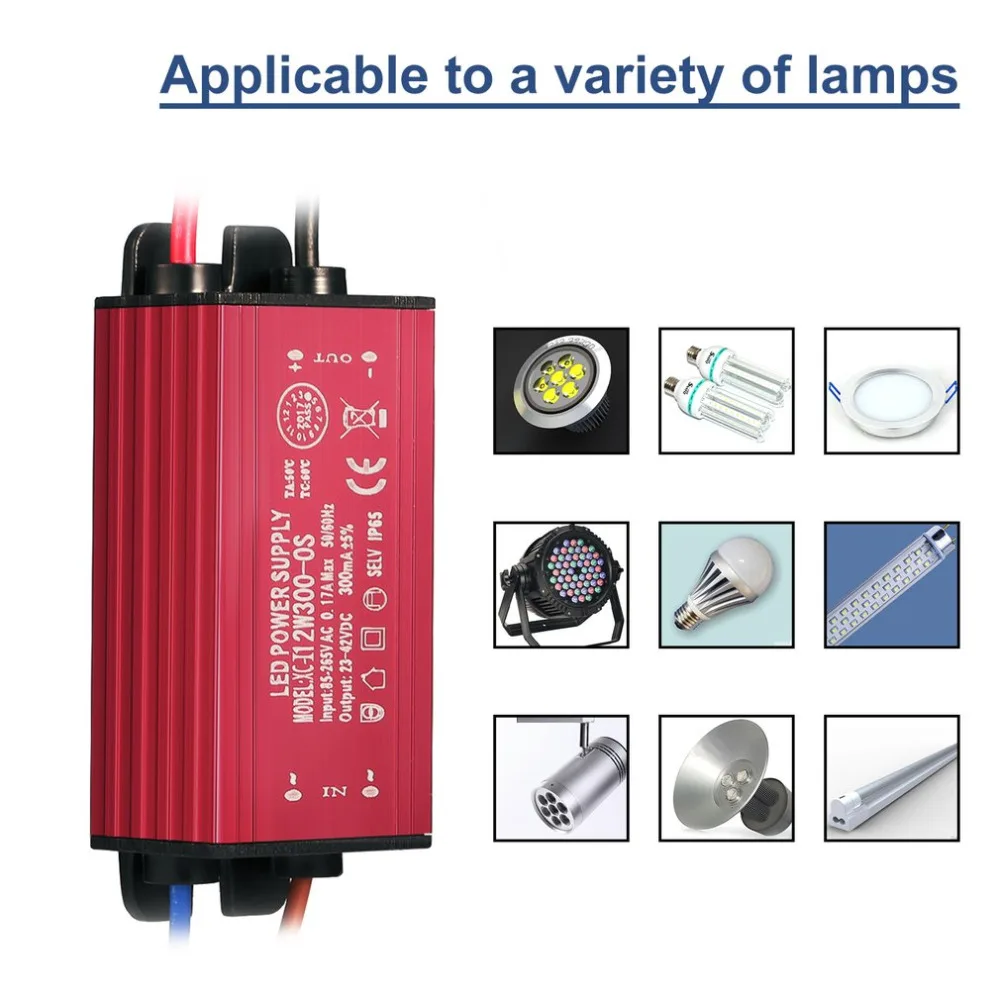 2017 Durable 300mA 10W Waterproof IP65 LED Lighting Constant Current Power Supply Transformator Adapter For Flood Light | Обустройство