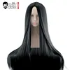 HSIU High Quality 100cm Long Straight Wig central parting Cosplay Wig black Costume Play Wigs Halloween party Anime Game Hair ► Photo 1/6