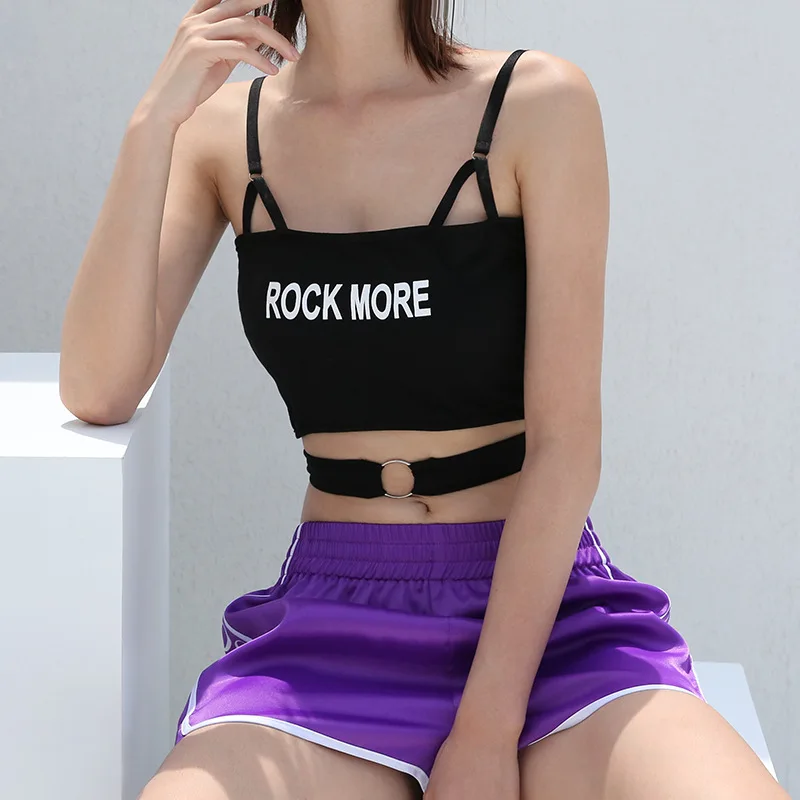 Raisvern, летние сексуальные готические укороченные топы для женщин, на бретелях, без рукавов, майки, рок больше, для фитнеса, облегающие топы, укороченные женские топы