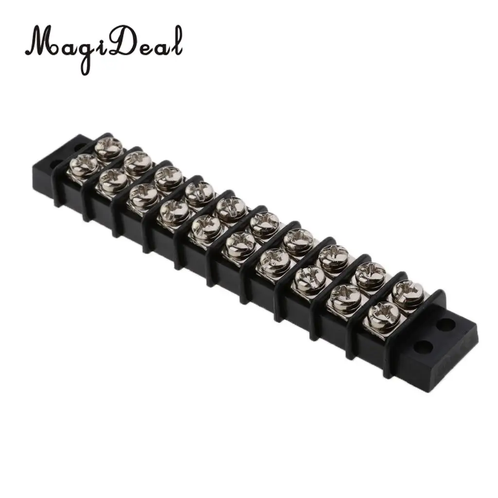 MagiDeal Durable 6/8/10 Gang Screw Terminal Block & Nickel Plated Brass Contacts for Marine Rowing Kayak Canoe Boats Dinghy Acce