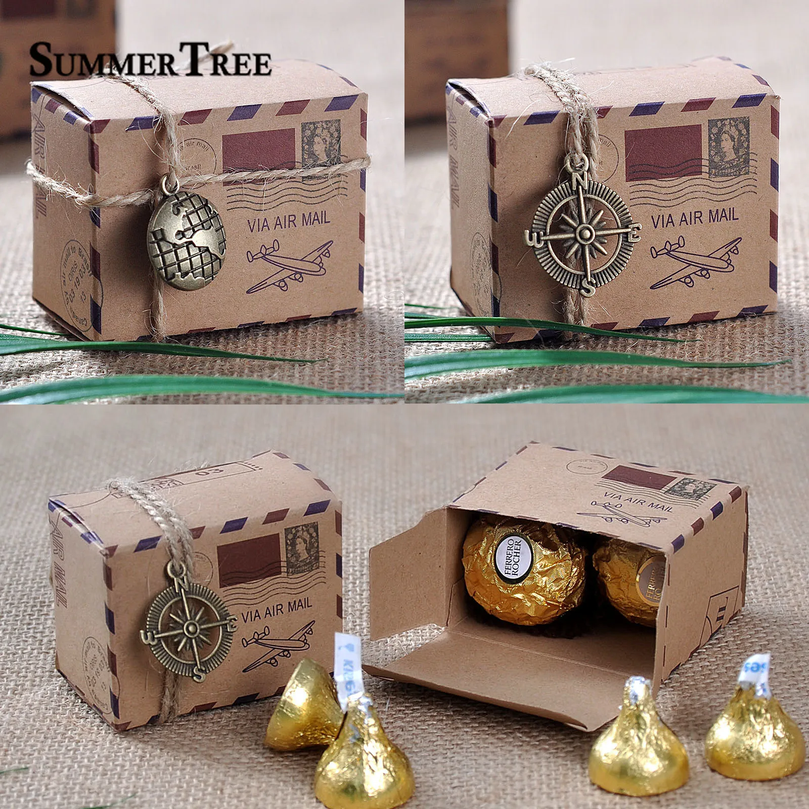 50 шт. дизайн штампа Свадебные винтажные шоколадные конфеты бумага для упаковки подарочные коробки свадебные подарки сумка вечерние поставки