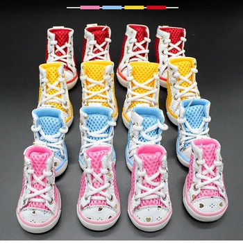 

Fashion 4 pieces/lot Autumn Winter Warm Dog Shoes PU Pet Pet Dog Shoes for Small Large angel Boots size 1-5