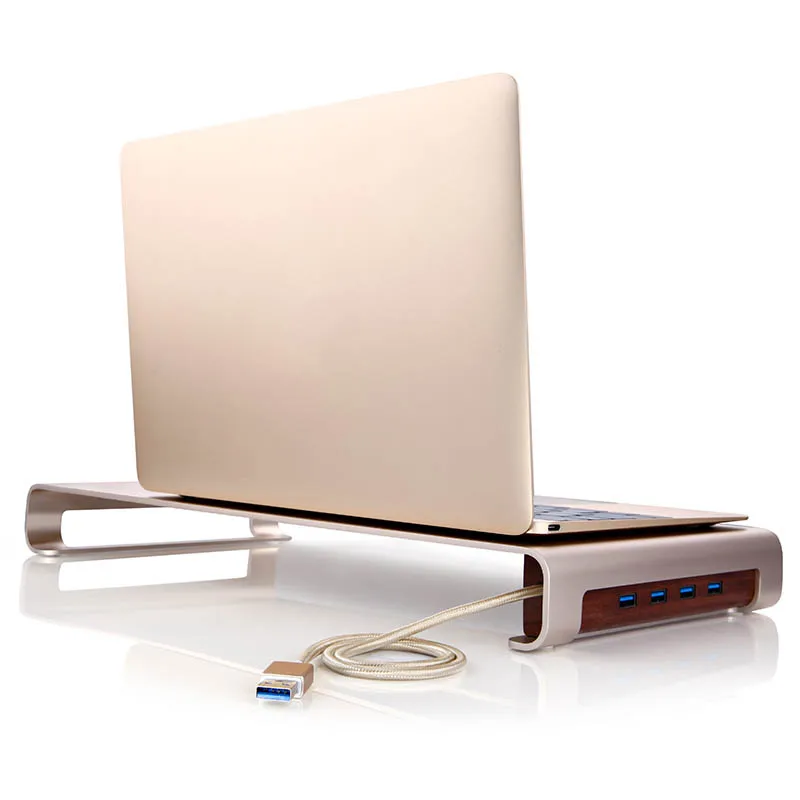 Laptop Metal USB HUB 3.0 5Gbps Ultra-high Speed Transmission Aluminum Alloy Stand for Apple iMac Increased Desktop Base USB Hub